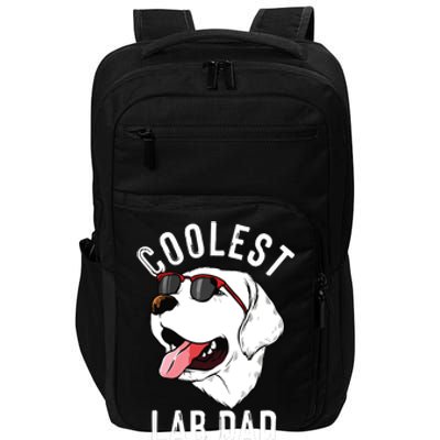 Funny Coolest Lab Dad Gift For White Labrador Dog Lover Men Impact Tech Backpack