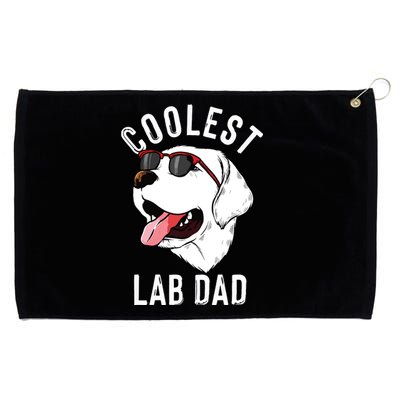 Funny Coolest Lab Dad Gift For White Labrador Dog Lover Men Grommeted Golf Towel