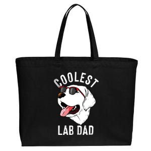 Funny Coolest Lab Dad Gift For White Labrador Dog Lover Men Cotton Canvas Jumbo Tote