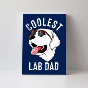 Funny Coolest Lab Dad Gift For White Labrador Dog Lover Men Canvas