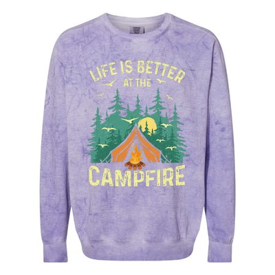 Funny Camping Lover Design For Camping Vacationist Colorblast Crewneck Sweatshirt