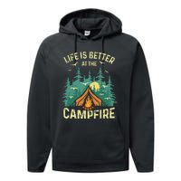 Funny Camping Lover Design For Camping Vacationist Performance Fleece Hoodie