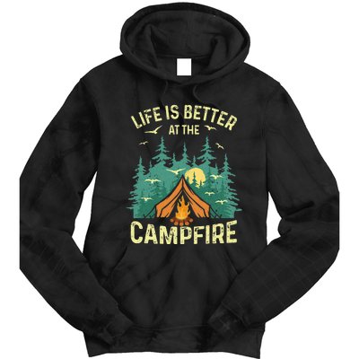 Funny Camping Lover Design For Camping Vacationist Tie Dye Hoodie