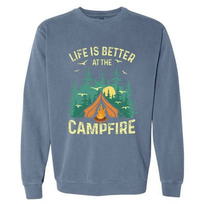 Funny Camping Lover Design For Camping Vacationist Garment-Dyed Sweatshirt