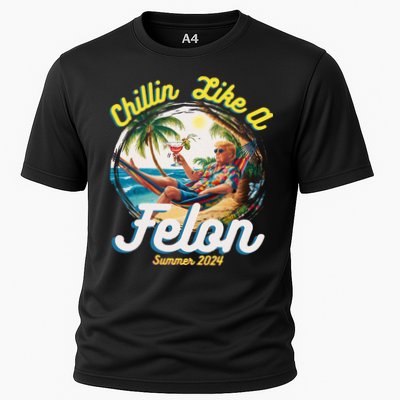 Funny Chillin Like A Felon Summer 2024 2024 Trump Supporter Performance Shirt