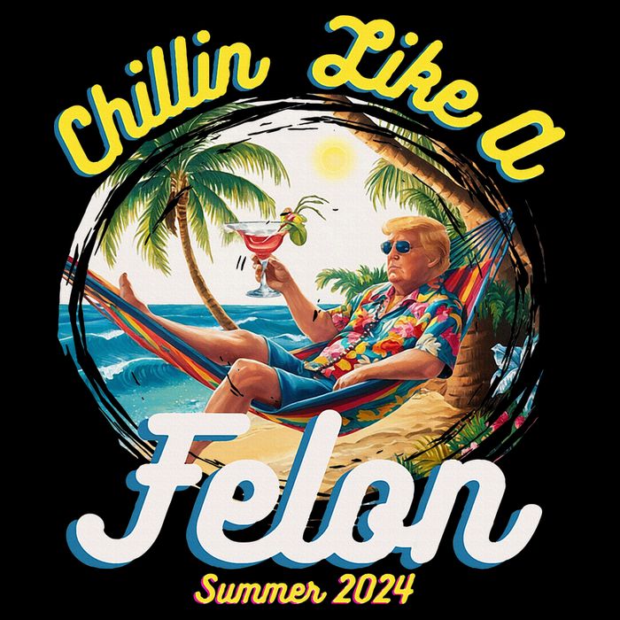 Funny Chillin Like A Felon Summer 2024 2024 Trump Supporter Sweatshirt