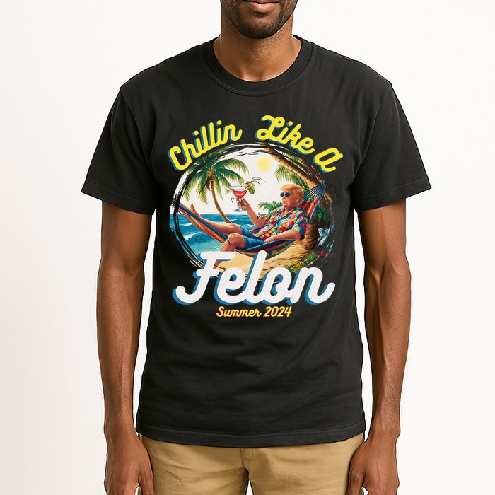 Funny Chillin Like A Felon Summer 2024 2024 Trump Supporter Tall T-Shirt