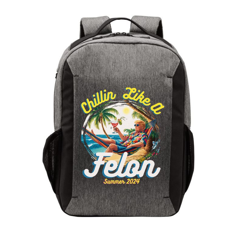 Funny Chillin Like A Felon Summer 2024 2024 Trump Supporter Vector Backpack