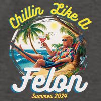 Funny Chillin Like A Felon Summer 2024 2024 Trump Supporter Vector Backpack