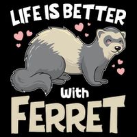 Funny Cute Life Is Better With Ferret Impact Tech Backpack
