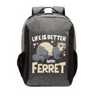 Funny Cute Life Is Better With Ferret Vector Backpack