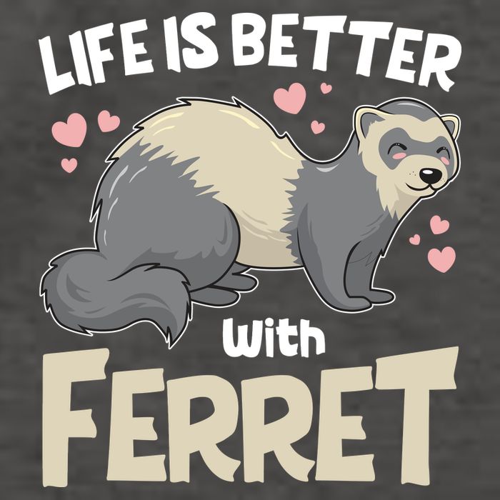 Funny Cute Life Is Better With Ferret Vector Backpack