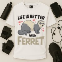 Funny Cute Life Is Better With Ferret Performance Shirt