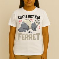 Funny Cute Life Is Better With Ferret T-Shirt