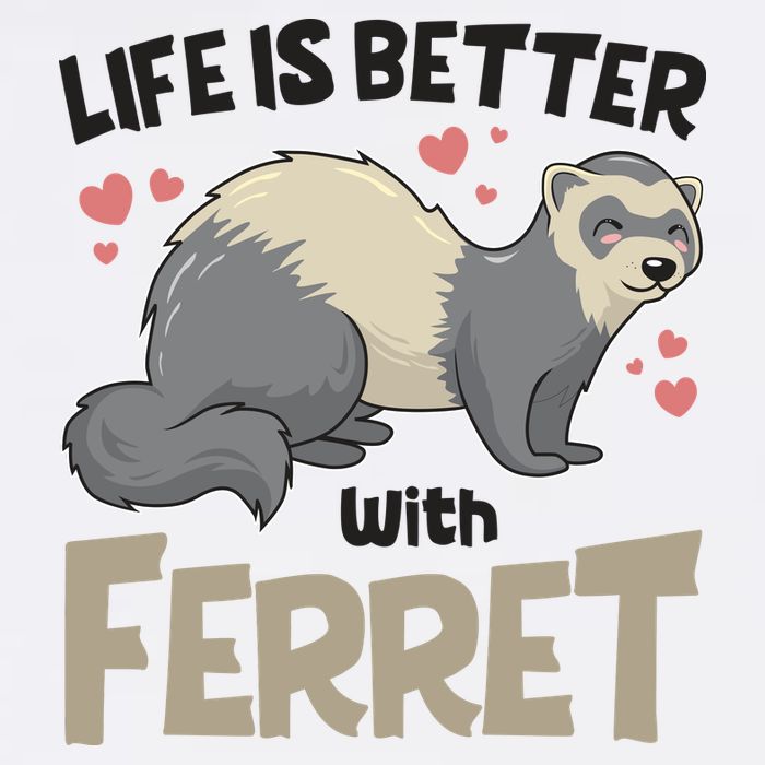 Funny Cute Life Is Better With Ferret T-Shirt