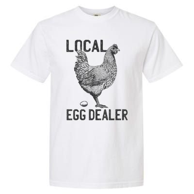 Funny Chicken Local Egg Dealer Support Garment-Dyed Heavyweight T-Shirt