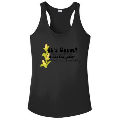 Funny Corn Lover Trendy It's Corn It Has The Juice Ladies PosiCharge Competitor Racerback Tank