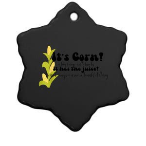 Funny Corn Lover Trendy It's Corn It Has The Juice Ceramic Star Ornament