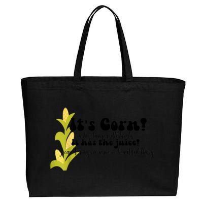 Funny Corn Lover Trendy It's Corn It Has The Juice Cotton Canvas Jumbo Tote