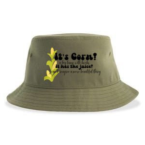 Funny Corn Lover Trendy It's Corn It Has The Juice Sustainable Bucket Hat