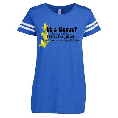 Funny Corn Lover Trendy It's Corn It Has The Juice Enza Ladies Jersey Football T-Shirt