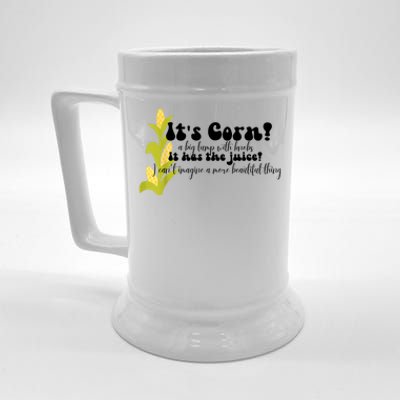 Funny Corn Lover Trendy It's Corn It Has The Juice Beer Stein