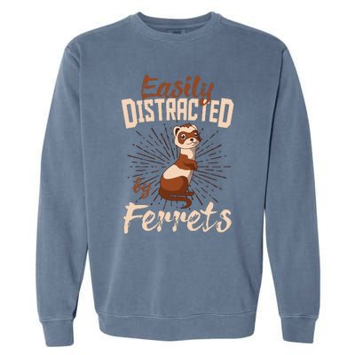 Ferret Cute Lover Expert Mustelidae Garment-Dyed Sweatshirt