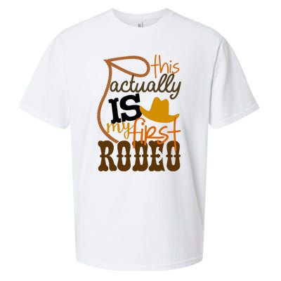 Funny Country Life Howdy This Actually Is My First Rodeo Sueded Cloud Jersey T-Shirt