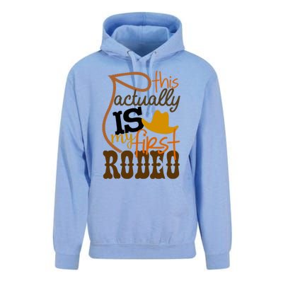 Funny Country Life Howdy This Actually Is My First Rodeo Unisex Surf Hoodie