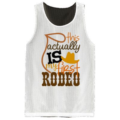 Funny Country Life Howdy This Actually Is My First Rodeo Mesh Reversible Basketball Jersey Tank