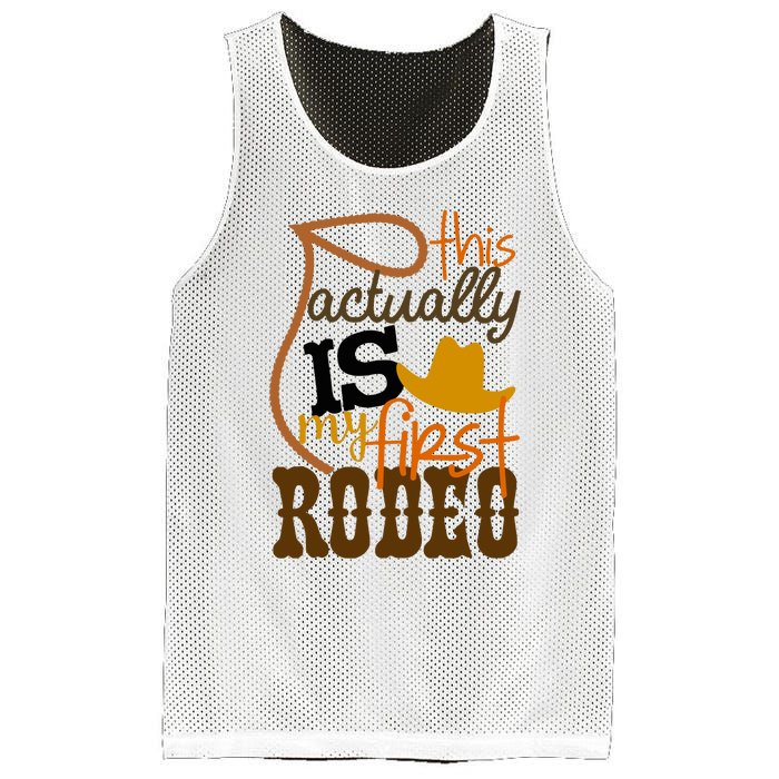 Funny Country Life Howdy This Actually Is My First Rodeo Mesh Reversible Basketball Jersey Tank