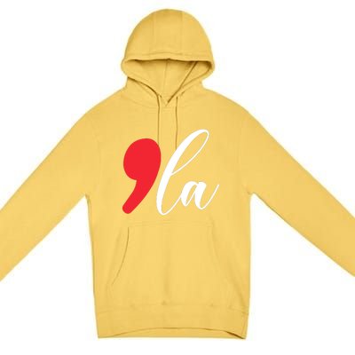 Funny Comma La Kamala Harris 2024 Premium Pullover Hoodie