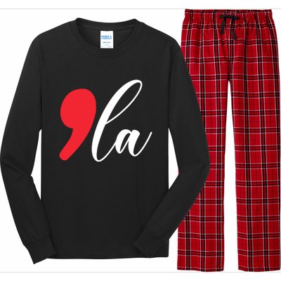 Funny Comma La Kamala Harris 2024 Long Sleeve Pajama Set