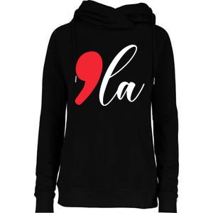 Funny Comma La Kamala Harris 2024 Womens Funnel Neck Pullover Hood