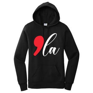 Funny Comma La Kamala Harris 2024 Women's Pullover Hoodie