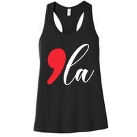 Funny Comma La Kamala Harris 2024 Women's Racerback Tank