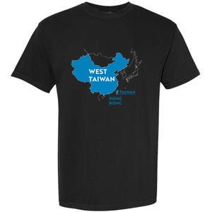 Funny China Map West Taiwan Gift Garment-Dyed Heavyweight T-Shirt