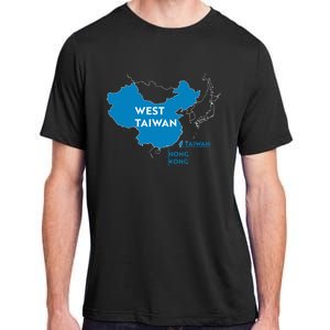 Funny China Map West Taiwan Gift Adult ChromaSoft Performance T-Shirt