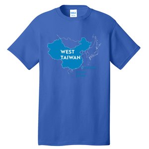 Funny China Map West Taiwan Gift Tall T-Shirt