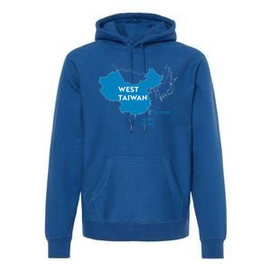 Funny China Map West Taiwan Gift Premium Hoodie