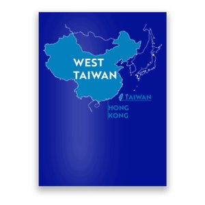 Funny China Map West Taiwan Gift Poster