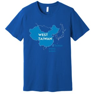 Funny China Map West Taiwan Gift Premium T-Shirt