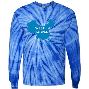 Funny China Map West Taiwan Gift Tie-Dye Long Sleeve Shirt