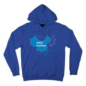 Funny China Map West Taiwan Gift Tall Hoodie