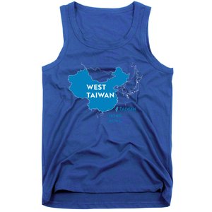 Funny China Map West Taiwan Gift Tank Top