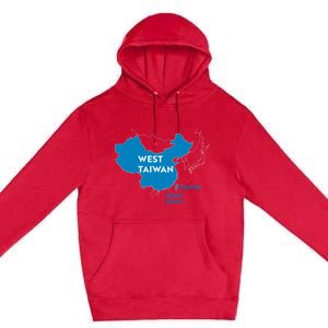 Funny China Map West Taiwan Gift Premium Pullover Hoodie