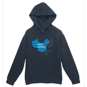 Funny China Map West Taiwan Gift Urban Pullover Hoodie