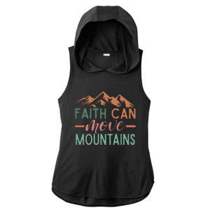 Faith Can Move Mountains Ladies PosiCharge Tri-Blend Wicking Draft Hoodie Tank