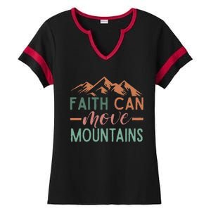 Faith Can Move Mountains Ladies Halftime Notch Neck Tee