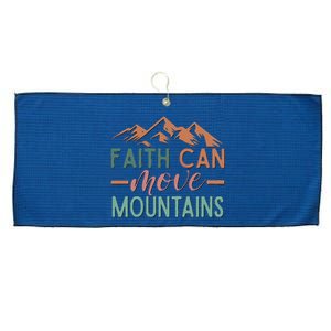 Faith Can Move Mountains Large Microfiber Waffle Golf Towel